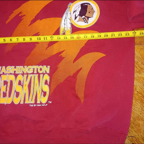 Vintage 1994 Washington Redskins Logo Athletic Sharktooth Pullover Sweater - Picture 6 of 7